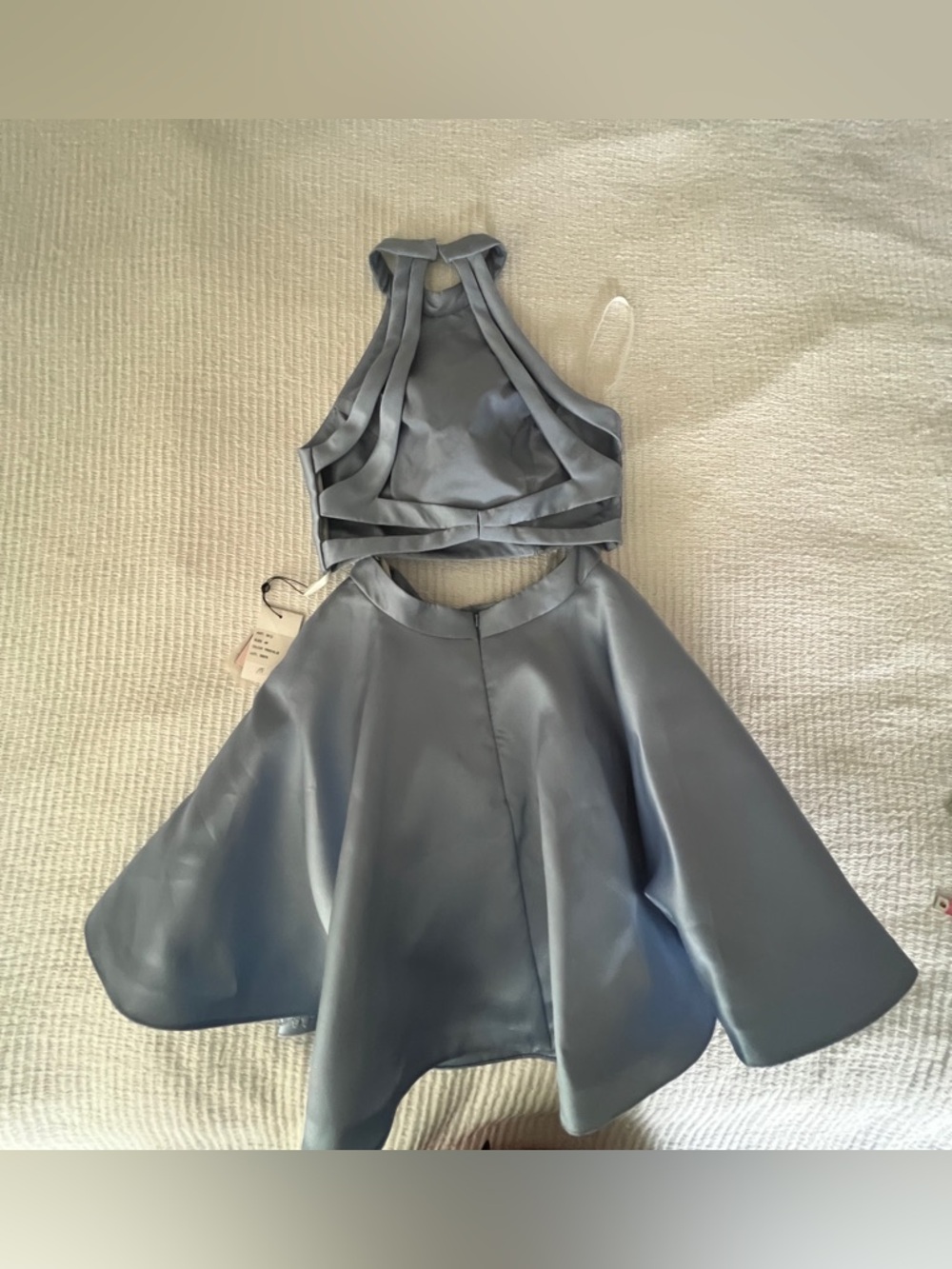 Alyce Paris Light French Blue Satin Circle Skirt Two-Piece Size 4 NWT - Picture 4 of 8
